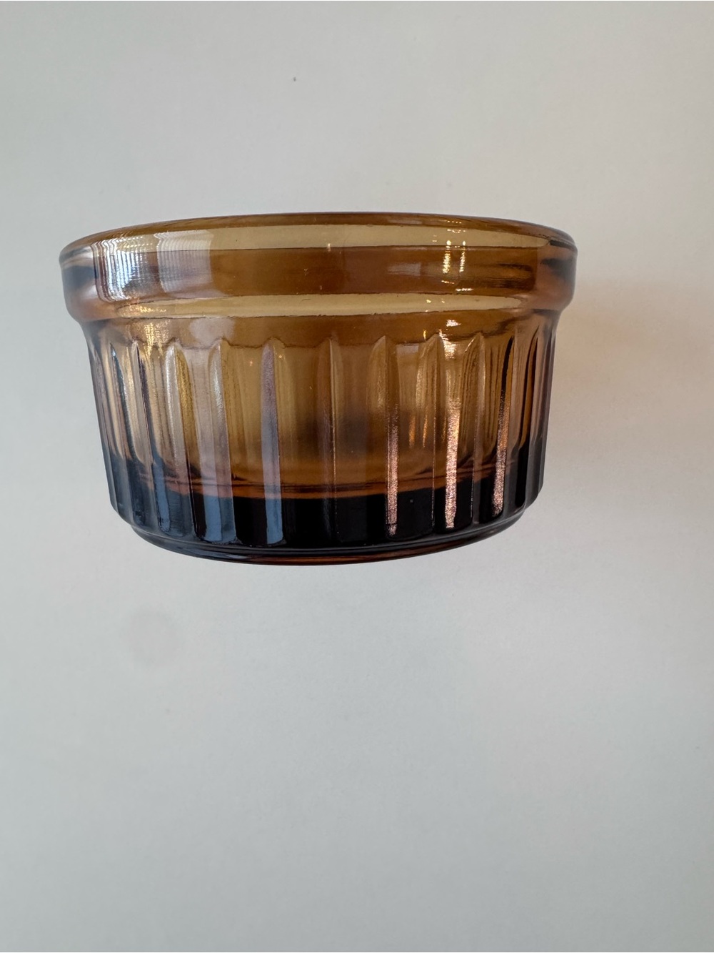 Anchor Hocking Fire King Amber Glass Oven Proof Ramekin Dish Bowl